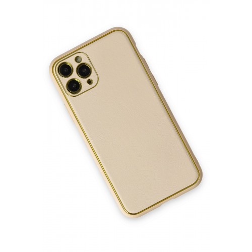 Newface iPhone 11 Pro Kılıf Coco Deri Silikon Kapak - Gold Newface iPhone 11 Pro Kılıf Coco Deri Silikon Kapak - Gold
