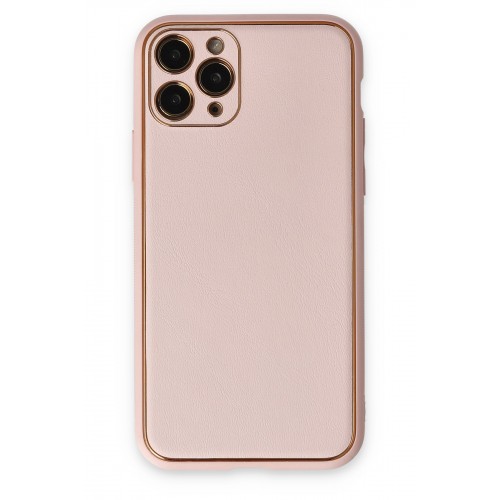 Newface iPhone 11 Pro Kılıf Coco Deri Silikon Kapak - Pudra Newface iPhone 11 Pro Kılıf Coco Deri Silikon Kapak - Pudra