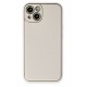 Newface iPhone 13 Kılıf Coco Deri Silikon Kapak - Beyaz Newface iPhone 13 Kılıf Coco Deri Silikon Kapak - Beyaz