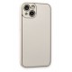 Newface iPhone 13 Kılıf Coco Deri Silikon Kapak - Beyaz Newface iPhone 13 Kılıf Coco Deri Silikon Kapak - Beyaz