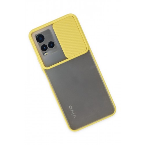 Newface Vivo Y33S Kılıf Palm Buzlu Kamera Sürgülü Silikon - Sarı Newface Vivo Y33S Kılıf Palm Buzlu Kamera Sürgülü Silikon - Sarı