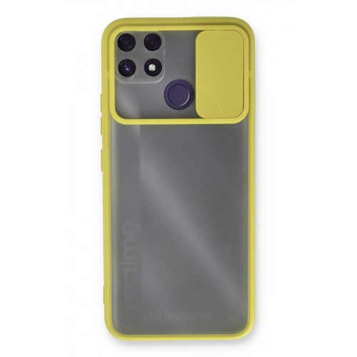 Newface Realme C25s Kılıf Palm Buzlu Kamera Sürgülü Silikon - Sarı Newface Realme C25s Kılıf Palm Buzlu Kamera Sürgülü Silikon - Sarı