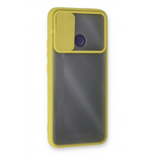 Newface Realme C25s Kılıf Palm Buzlu Kamera Sürgülü Silikon - Sarı Newface Realme C25s Kılıf Palm Buzlu Kamera Sürgülü Silikon - Sarı