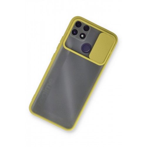 Newface Realme C25s Kılıf Palm Buzlu Kamera Sürgülü Silikon - Sarı Newface Realme C25s Kılıf Palm Buzlu Kamera Sürgülü Silikon - Sarı