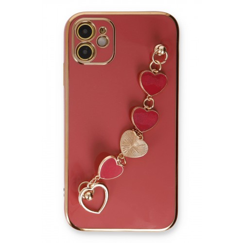 Newface iPhone 12 Kılıf Esila Silikon - Kırmızı Newface iPhone 12 Kılıf Esila Silikon - Kırmızı