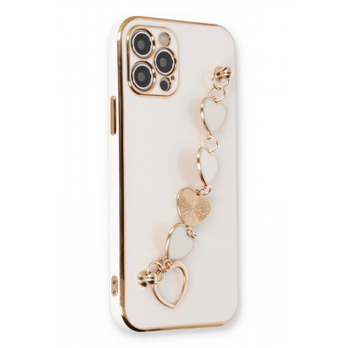 Newface iPhone 12 Pro Max Kılıf Esila Silikon - Beyaz Newface iPhone 12 Pro Max Kılıf Esila Silikon - Beyaz