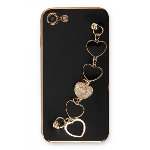 Newface iPhone 7 Kılıf Esila Silikon - Siyah Newface iPhone 7 Kılıf Esila Silikon - Siyah