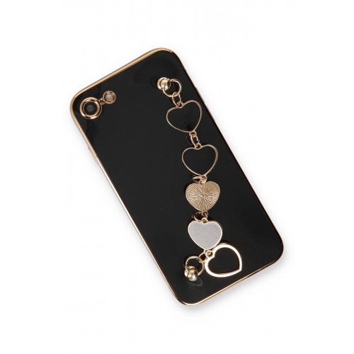 Newface iPhone 7 Kılıf Esila Silikon - Siyah Newface iPhone 7 Kılıf Esila Silikon - Siyah
