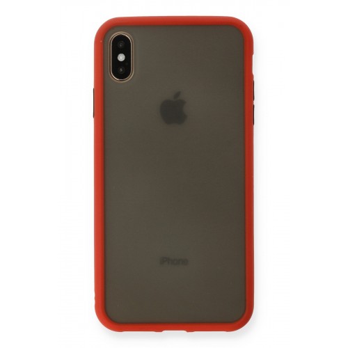 Newface iPhone XS Max Kılıf Montreal Silikon Kapak - Kırmızı Newface iPhone XS Max Kılıf Montreal Silikon Kapak - Kırmızı