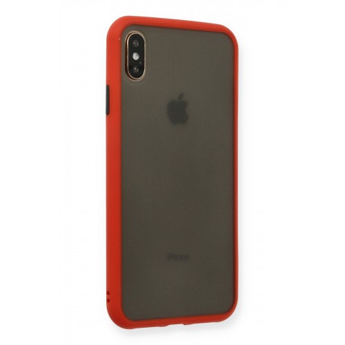 Newface iPhone XS Max Kılıf Montreal Silikon Kapak - Kırmızı Newface iPhone XS Max Kılıf Montreal Silikon Kapak - Kırmızı