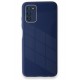 Newface Samsung Galaxy A03S Kılıf Glass Kapak - Lacivert Newface Samsung Galaxy A03S Kılıf Glass Kapak - Lacivert