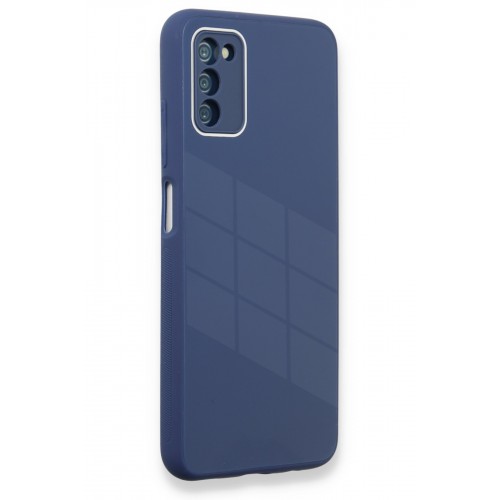 Newface Samsung Galaxy A03S Kılıf Glass Kapak - Lacivert Newface Samsung Galaxy A03S Kılıf Glass Kapak - Lacivert