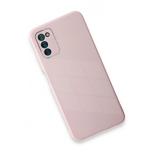 Newface Samsung Galaxy A03S Kılıf Glass Kapak - Pembe Newface Samsung Galaxy A03S Kılıf Glass Kapak - Pembe