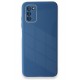 Newface Samsung Galaxy A03S Kılıf Glass Kapak - Mavi Newface Samsung Galaxy A03S Kılıf Glass Kapak - Mavi