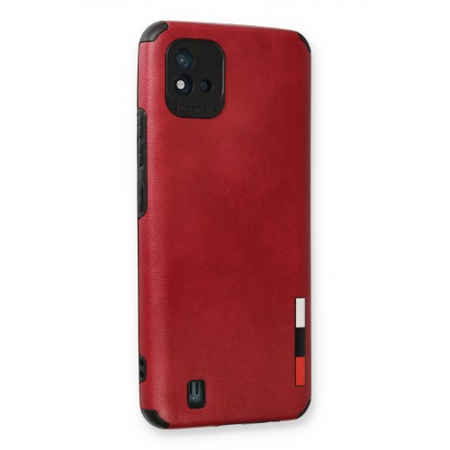 Newface Realme C11 2021 Kılıf Loop Deri Silikon - Kırmızı Newface Realme C11 2021 Kılıf Loop Deri Silikon - Kırmızı