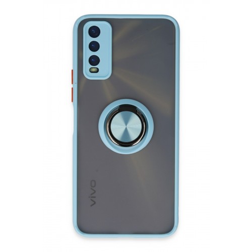 Newface Vivo Y20 Kılıf Montreal Yüzüklü Silikon Kapak - Buz Mavi Newface Vivo Y20 Kılıf Montreal Yüzüklü Silikon Kapak - Buz Mavi
