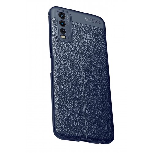 Newface Vivo Y11S Kılıf Focus Derili Silikon - Lacivert Newface Vivo Y11S Kılıf Focus Derili Silikon - Lacivert