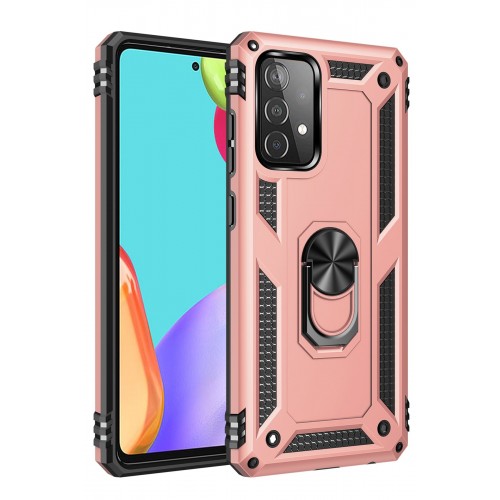 Newface Samsung Galaxy A23 4G Kılıf Sofya Yüzüklü Silikon Kapak - Rose