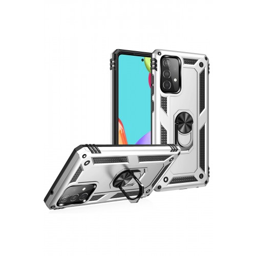 Newface Samsung Galaxy A53 5G Kılıf Sofya Yüzüklü Silikon Kapak - Gümüş Newface Samsung Galaxy A53 5G Kılıf Sofya Yüzüklü Silikon Kapak - Gümüş