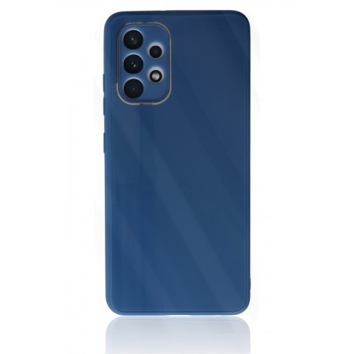 Newface Samsung Galaxy A23 4G Kılıf Glass Kapak - Mavi Newface Samsung Galaxy A23 4G Kılıf Glass Kapak - Mavi