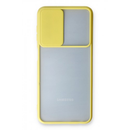 Newface Samsung Galaxy A23 4G Kılıf Palm Buzlu Kamera Sürgülü Silikon - Sarı Newface Samsung Galaxy A23 4G Kılıf Palm Buzlu Kamera Sürgülü Silikon - Sarı