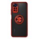 Newface Xiaomi Redmi Note 11 Kılıf Montreal Yüzüklü Silikon Kapak - Kırmızı Newface Xiaomi Redmi Note 11 Kılıf Montreal Yüzüklü Silikon Kapak - Kırmızı