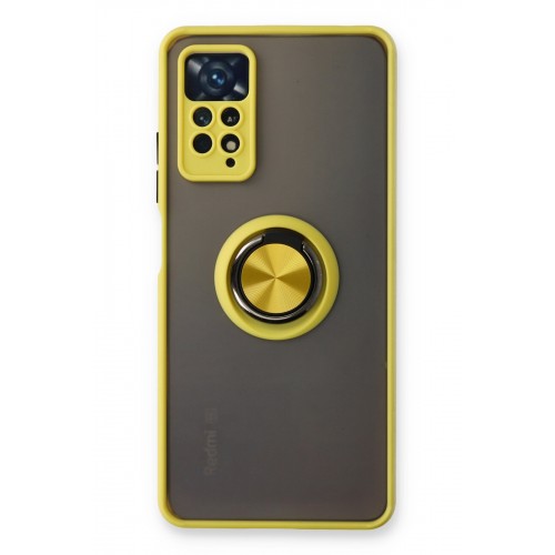 Newface Xiaomi Redmi Note 11 Pro Kılıf Montreal Yüzüklü Silikon Kapak - Sarı Newface Xiaomi Redmi Note 11 Pro Kılıf Montreal Yüzüklü Silikon Kapak - Sarı