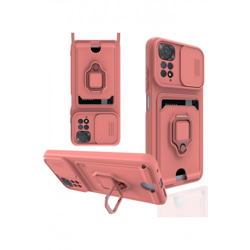 Newface Xiaomi Redmi Note 11 Kılıf Zuma Kartvizitli Yüzüklü Silikon - Pembe Newface Xiaomi Redmi Note 11 Kılıf Zuma Kartvizitli Yüzüklü Silikon - Pembe