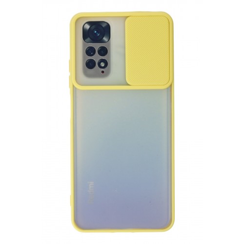 Newface Xiaomi Redmi Note 11S Kılıf Palm Buzlu Kamera Sürgülü Silikon - Sarı Newface Xiaomi Redmi Note 11S Kılıf Palm Buzlu Kamera Sürgülü Silikon - Sarı