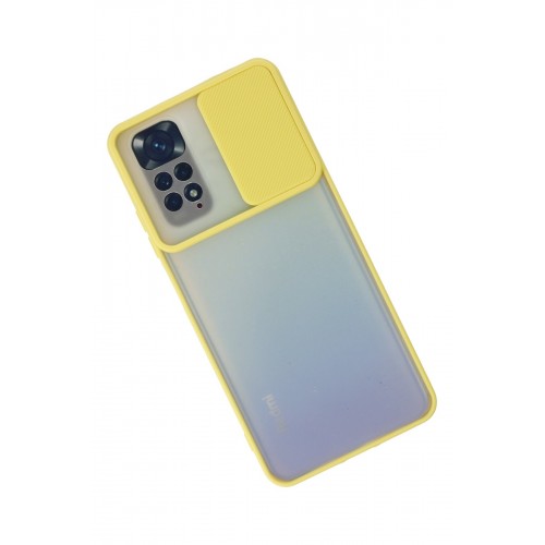 Newface Xiaomi Redmi Note 11S Kılıf Palm Buzlu Kamera Sürgülü Silikon - Sarı Newface Xiaomi Redmi Note 11S Kılıf Palm Buzlu Kamera Sürgülü Silikon - Sarı