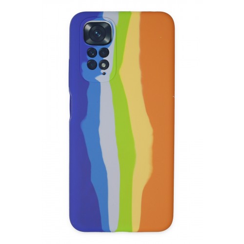 Newface Xiaomi Redmi Note 11 Kılıf Ebruli Lansman Silikon - Mavi-Turuncu Newface Xiaomi Redmi Note 11 Kılıf Ebruli Lansman Silikon - Mavi-Turuncu