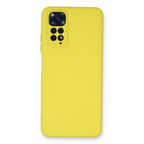 Newface Xiaomi Redmi Note 11 Kılıf Nano içi Kadife  Silikon - Sarı