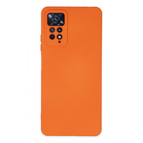 Newface Xiaomi Redmi Note 11 Pro Kılıf Nano içi Kadife  Silikon - Turuncu