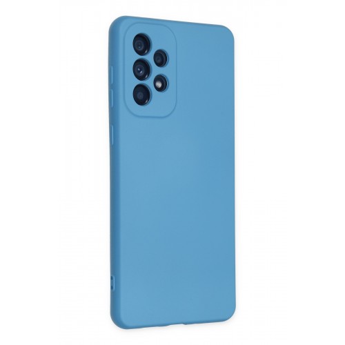Newface Samsung Galaxy A53 5G Kılıf Nano içi Kadife Silikon - Mavi Newface Samsung Galaxy A53 5G Kılıf Nano içi Kadife Silikon - Mavi