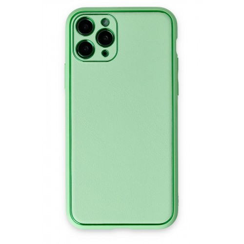 Newface iPhone 11 Pro Kılıf Coco Deri Silikon Kapak - Açık Yeşil Newface iPhone 11 Pro Kılıf Coco Deri Silikon Kapak - Açık Yeşil
