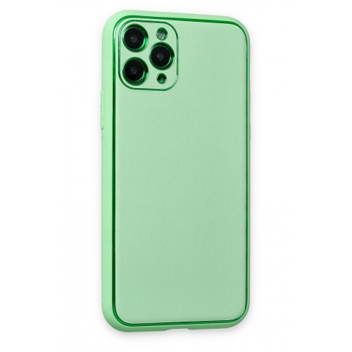 Newface iPhone 11 Pro Kılıf Coco Deri Silikon Kapak - Açık Yeşil Newface iPhone 11 Pro Kılıf Coco Deri Silikon Kapak - Açık Yeşil