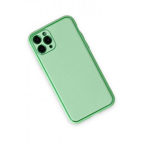 Newface iPhone 11 Pro Kılıf Coco Deri Silikon Kapak - Açık Yeşil Newface iPhone 11 Pro Kılıf Coco Deri Silikon Kapak - Açık Yeşil