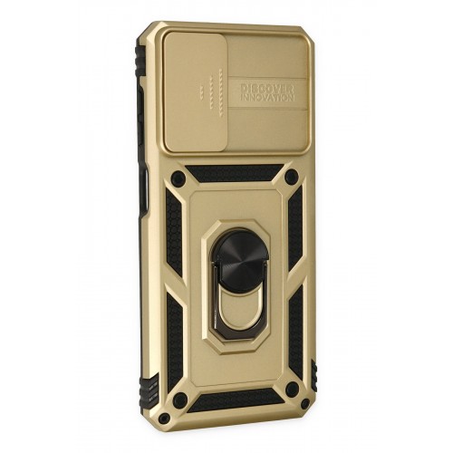 Newface Samsung Galaxy A13 4G Kılıf Pars Lens Yüzüklü Silikon - Gold Newface Samsung Galaxy A13 4G Kılıf Pars Lens Yüzüklü Silikon - Gold