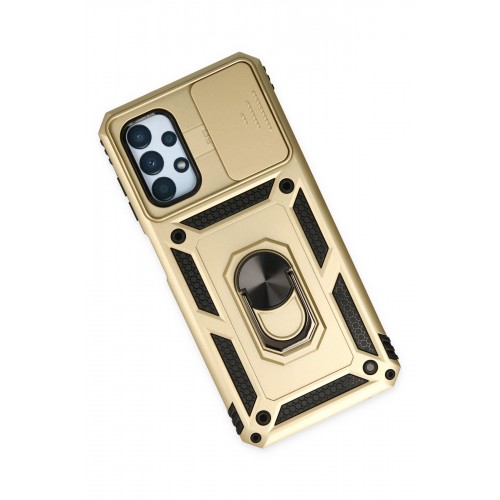 Newface Samsung Galaxy A13 4G Kılıf Pars Lens Yüzüklü Silikon - Gold Newface Samsung Galaxy A13 4G Kılıf Pars Lens Yüzüklü Silikon - Gold