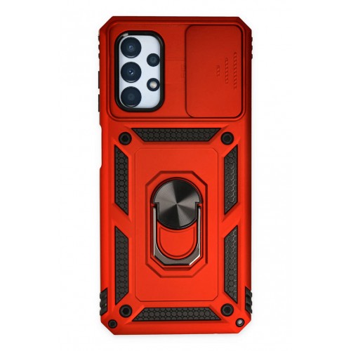 Newface Samsung Galaxy A23 4G Kılıf Pars Lens Yüzüklü Silikon - Kırmızı Newface Samsung Galaxy A23 4G Kılıf Pars Lens Yüzüklü Silikon - Kırmızı