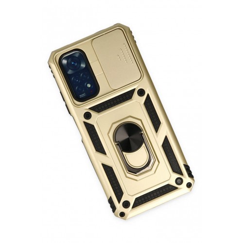 Newface Xiaomi Redmi Note 11 Kılıf Pars Lens Yüzüklü Silikon - Gold Newface Xiaomi Redmi Note 11 Kılıf Pars Lens Yüzüklü Silikon - Gold