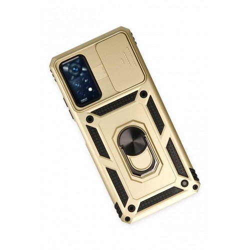 Newface Xiaomi Redmi Note 11 Pro Kılıf Pars Lens Yüzüklü Silikon - Gold Newface Xiaomi Redmi Note 11 Pro Kılıf Pars Lens Yüzüklü Silikon - Gold