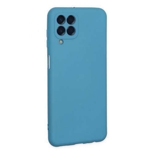 Newface Samsung Galaxy M33 Kılıf Nano içi Kadife Silikon - Mavi Newface Samsung Galaxy M33 Kılıf Nano içi Kadife Silikon - Mavi