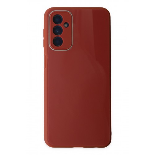 Newface Samsung Galaxy M23 Kılıf Glass Kapak - Bordo Newface Samsung Galaxy M23 Kılıf Glass Kapak - Bordo