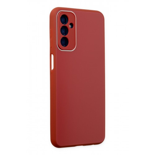 Newface Samsung Galaxy M23 Kılıf Glass Kapak - Bordo Newface Samsung Galaxy M23 Kılıf Glass Kapak - Bordo