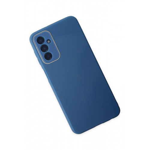 Newface Samsung Galaxy M23 Kılıf Glass Kapak - Mavi Newface Samsung Galaxy M23 Kılıf Glass Kapak - Mavi