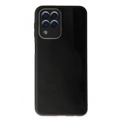 Newface Samsung Galaxy M33 Kılıf Glass Kapak - Siyah Newface Samsung Galaxy M33 Kılıf Glass Kapak - Siyah