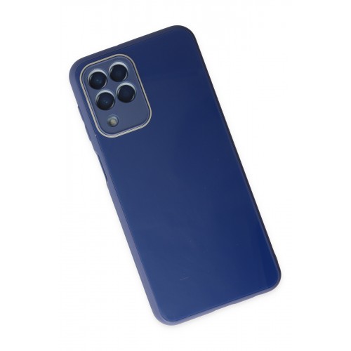 Newface Samsung Galaxy M33 Kılıf Glass Kapak - Lacivert Newface Samsung Galaxy M33 Kılıf Glass Kapak - Lacivert