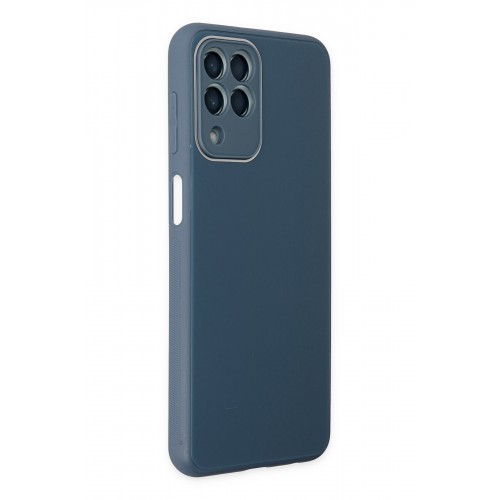 Newface Samsung Galaxy M33 Kılıf Glass Kapak - Mavi Newface Samsung Galaxy M33 Kılıf Glass Kapak - Mavi