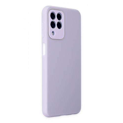 Newface Samsung Galaxy M33 Kılıf Glass Kapak - Lila Newface Samsung Galaxy M33 Kılıf Glass Kapak - Lila